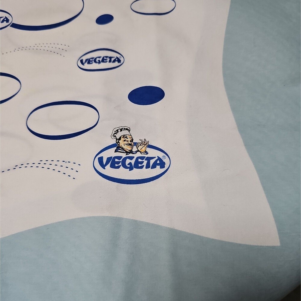 Vegeta Food Seasoning Advertising Tablecloth Croatian Podravka 60x54 in Blue